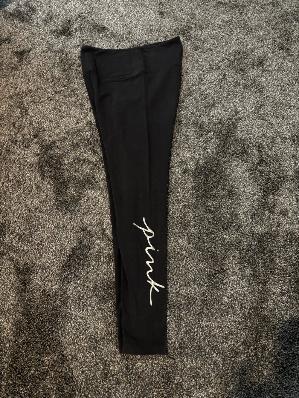 PINK Victoria's Secret Grey Leggings with Side Script